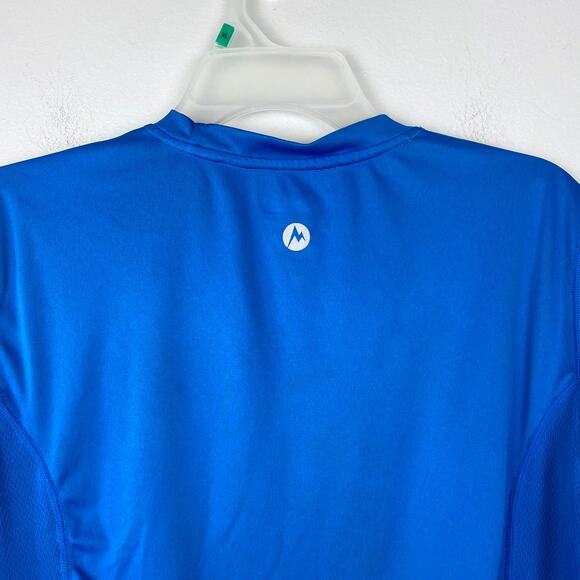 Marmot Blue Short Sleeve Workout‎ Shirt Performance Shirt Men's Size Small - Picture 6 of 6